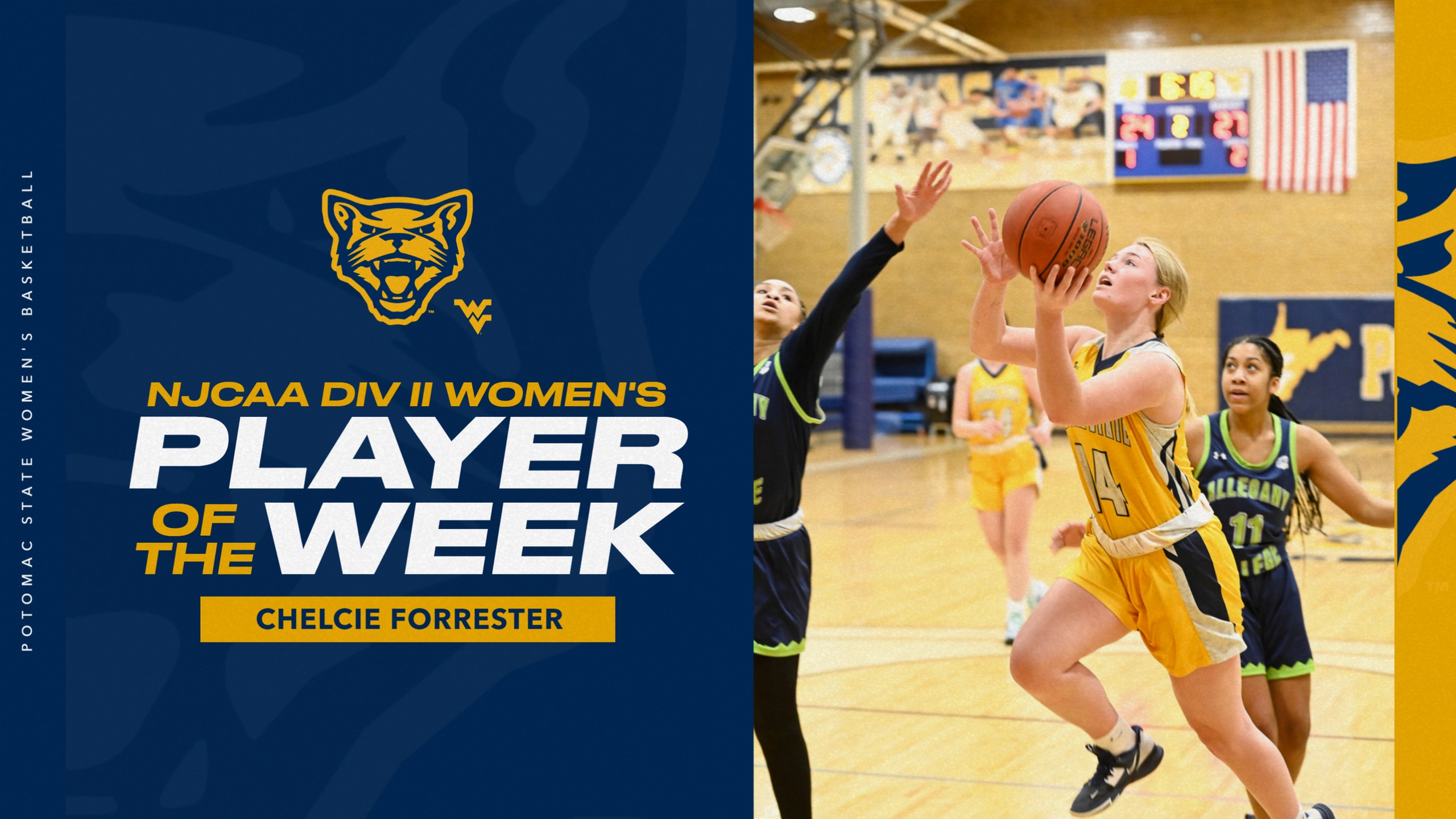 Potomac State's Forrester Named NJCAA Player of the Week